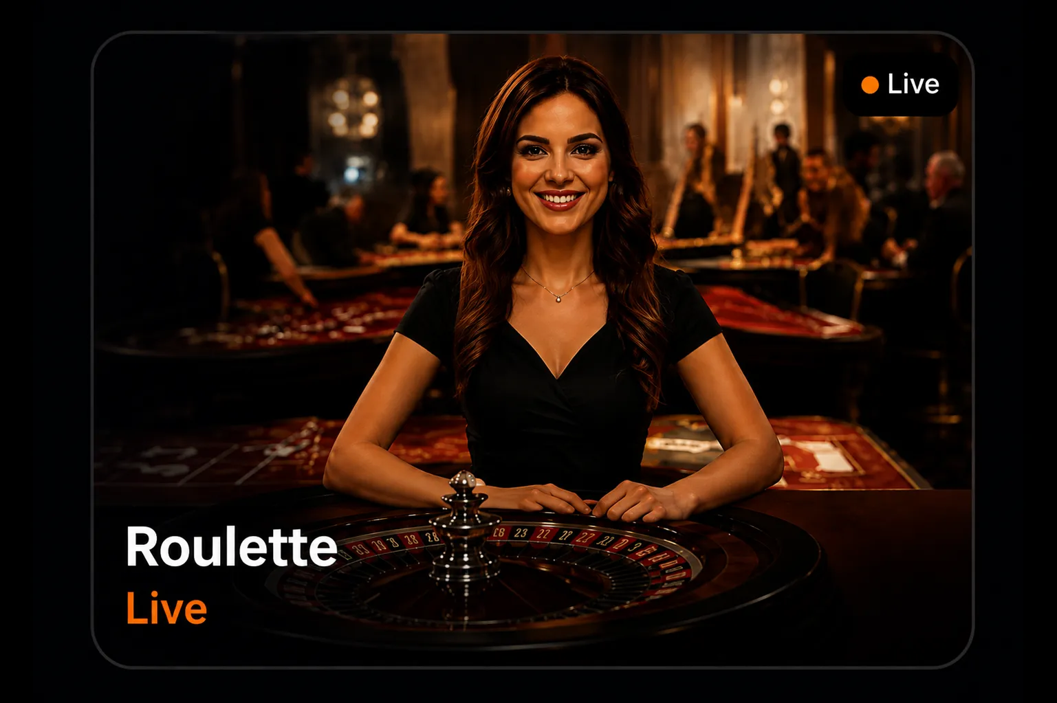 Live Roulette tafel met dealer